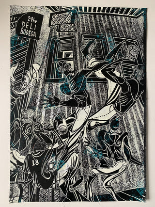 B/W Screenprinted Drawings
