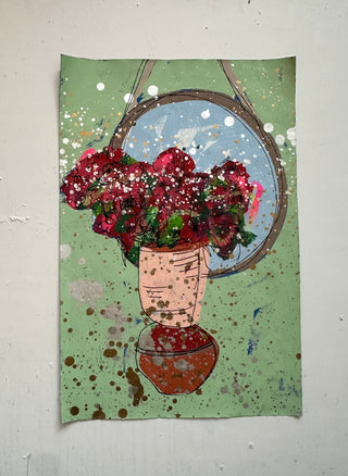 **Floral in Vase w/ Mirror 25