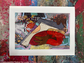 Bass Player & the Sun 1 - Poster Print