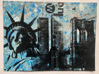 Statue of Liberty / World a Trade Center / Brooklyn Bridge 2 (medium) - NYC